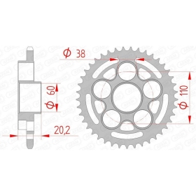 AFAM Steel Standard Rear Sprocket 50614 - 520 41-43 teeth