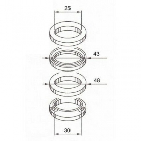 Fork bearing set BUZZETTI MBK SKYLINER / YAMAHA MAJESTY / MAXSTER