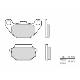 BREMBO Scooter Carbon Ceramic Brake pads HYOSUNG / KYMCO / SYM 50-200cc 1999-2017