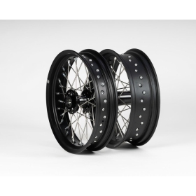 Sixty5GAS GAS/ HUSQVARNA/ KTM Supermoto Black/Black wheel set 3.5-17/5.0-17