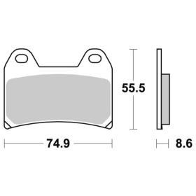 Sbs stabdžių kaladėlės 706DC Dual Carbon APRILIA / BENELLI / BMW / CAGIVA / DUCATI / MOTO-GUZZI