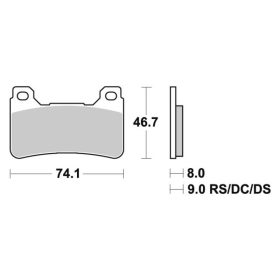 Sbs Brakepads 809HS Sintered HONDA