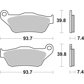  Sbs stabdžių trinkelės 194HF keraminės Yamaha