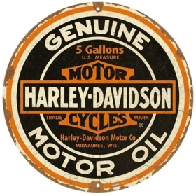 Round Tin Sign HARLEY DAVIDSON Ø35cm