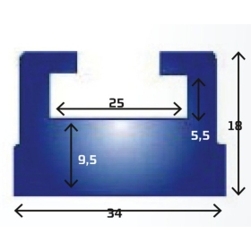 Sno-X vikšro plastikas Yamaha apex / fx nytro / phazer / rs nytro / rs rage / rs vector / rx apex / venture 05-22 142cm