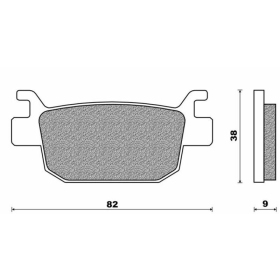 NEWFREN Scooter Organic Brake pads.FD.0401 BKS HONDA FES 150cc 2007-2009