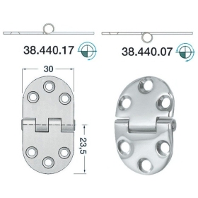 Osculati built-in S.S hinge 47x30