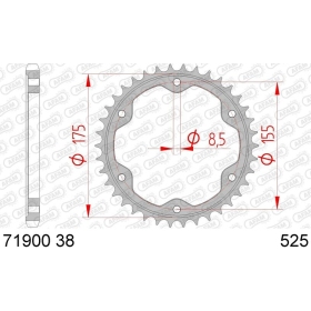 AFAM Steel Standard Rear Sprocket 71900 - 525 KTM 1290 SUPER DUKE GT/R 2016-2024