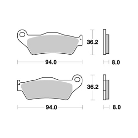  Sbs stabdžių trinkelės 671HS Sintered APRILIA / CAGIVA / DUCATI / HARLEY-DAVIDSON / HUSQVARNA / KTM / TRIUMPH / YAMAHA