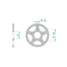 Maxtuned rear sprocket 60 teeth (420) Peugeot XPS Street / Rieju MRX