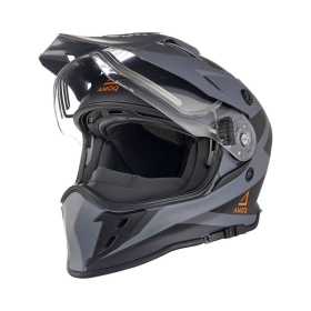 Helmet with heated visor AMOQ Adaptor Black/Grey/Orange