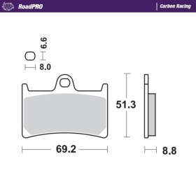 Moto-Master Brakepads Carbon Yamaha