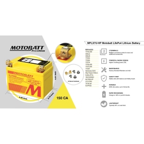 Akumuliatorius Motobatt MLX4U Max-HP 12V 4Ah