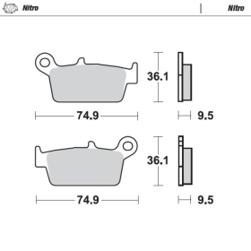 Moto-Master Brakepads Gas Gas/ Honda/ Kawasaki/ Suzuki/ Tm/ Yamaha