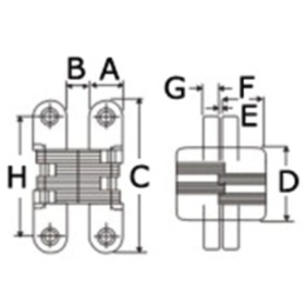 Osculati Hidden hinges