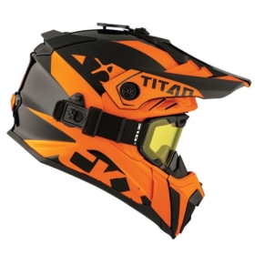 Motocross helmet + goggles CKX TITAN Airflow Extra Orange