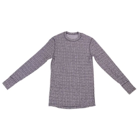 SVALA Merino marškinėliai O-neck Jacquard juoda/balta 