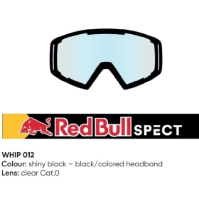 Red Bull Spect Whip MX Goggles Singel lens black clear 