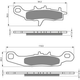 GOLDFREN Stabdžių trinkelės 108 AD Kawasaki / Suzuki