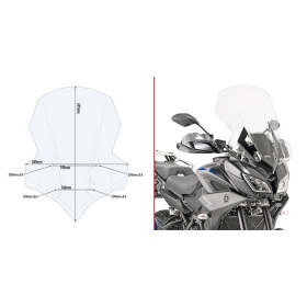 GIVI 2139DT windscreen, transparent YAMAHA MT-09 18-20