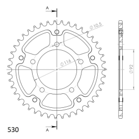 Supersprox Stealth Rear sprocket Gold 41t