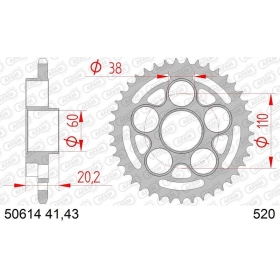 AFAM Steel Standard Rear Sprocket 50614 - 520 41-43 teeth