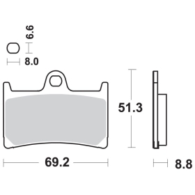 Sbs Brakepads 634DS-2 Dual Sinter 2 YAMAHA