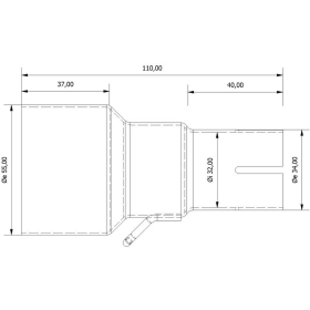 MIVV Inlet Pipe 55 > 32 mm