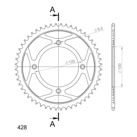 Supersprox Steel Rear sprocket Black 52t