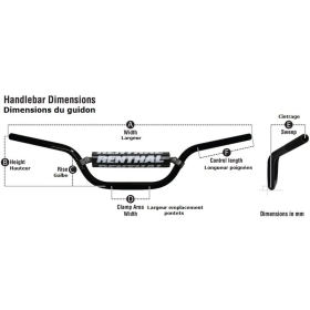 RENTHAL Handlebar 804mm Gas Gas/ Beta/Honda/Husqvarna/Kawasaki/Ktm/Suzuki