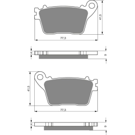 GOLDFREN Brake Pads 242 S3 Honda / Kawasaki / Suzuki / Yamaha