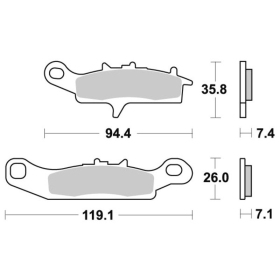  Sbs Brakepads 798SI Sintered Offroad KAWASAKI / SUZUKI