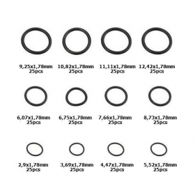 O-ring gasket set 2.9-12.42mm (12 different sizes / 300pcs)