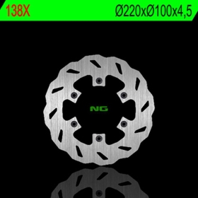 NG BRAKES 138X galinis fiksuotas stabdžių diskas KAWASAKI KDX / KLX / KX 125-500 88-06