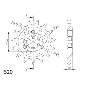 Supersprox / JT Front sprocket 438.15 15t