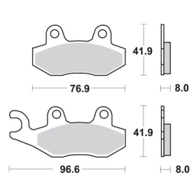 Sbs stabdžių trinkelės 197HM Benelli / Peugeot / PGO / Suzuki / Triumph