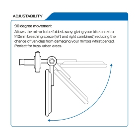 Oxford Fold-Away Bar End Mirrors