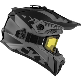 Motocross helmet + goggles CKX TITAN Airflow Extra Grey