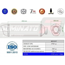 Duslintuvo bakelis Dominator HP6 KTM 1290 SUPER DUKE R / RR / R EVO 2020-2022