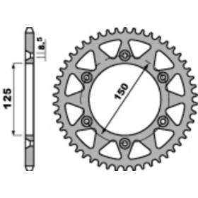 PBR Standard C45 Steel Rear Sprocket 899 - 520 CF MOTO / GAS GAS / HUSABERG / HUSQVARNA / KTM 125-990cc 85-25