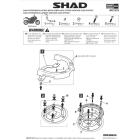 Fitting plate for tank bags CLICK system SHAD BMW K/ R/ F/ S 750-1300cc 2000-2023