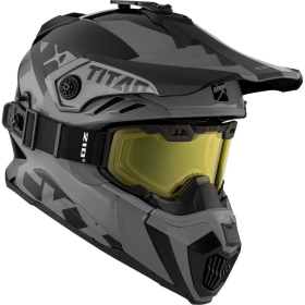 Motocross helmet + goggles CKX TITAN Airflow Extra Grey