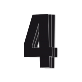 Blackbird Race Numbers Black - pack of 3 cm.16x7,5cm #4