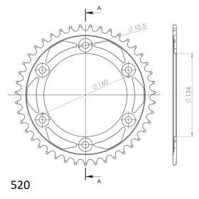 Supersprox Steel Rear sprocket HO CBR600/1000 (520) Black 43