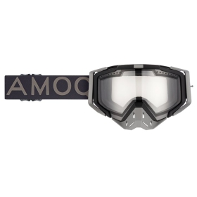 AMOQ Aster Snow Motocross / Snow Goggles Black / Grey (Clear Lens)