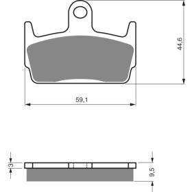 GOLDFREN Brake Pads 131 AD Honda X8R