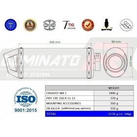 Duslintuvo kompl. Dominator MX2 HONDA CRF 250R 2011 - 2013
