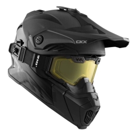 Motocross helmet + goggles CKX TITAN Airflow Carbon Matt