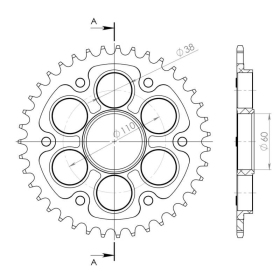 Supersprox Stealth Rear sprocket Black 39t