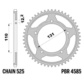 PBR Standard C45 Steel Rear Sprocket 4585 - 525 BMW S 1000 2010-2022